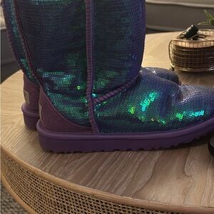 UGG Sequin Boots in Purple and Green